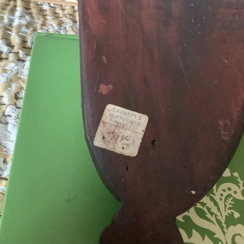 Vintage Antique Fluted Wooden Wood Wall Shelf Original Tag Solid Wood